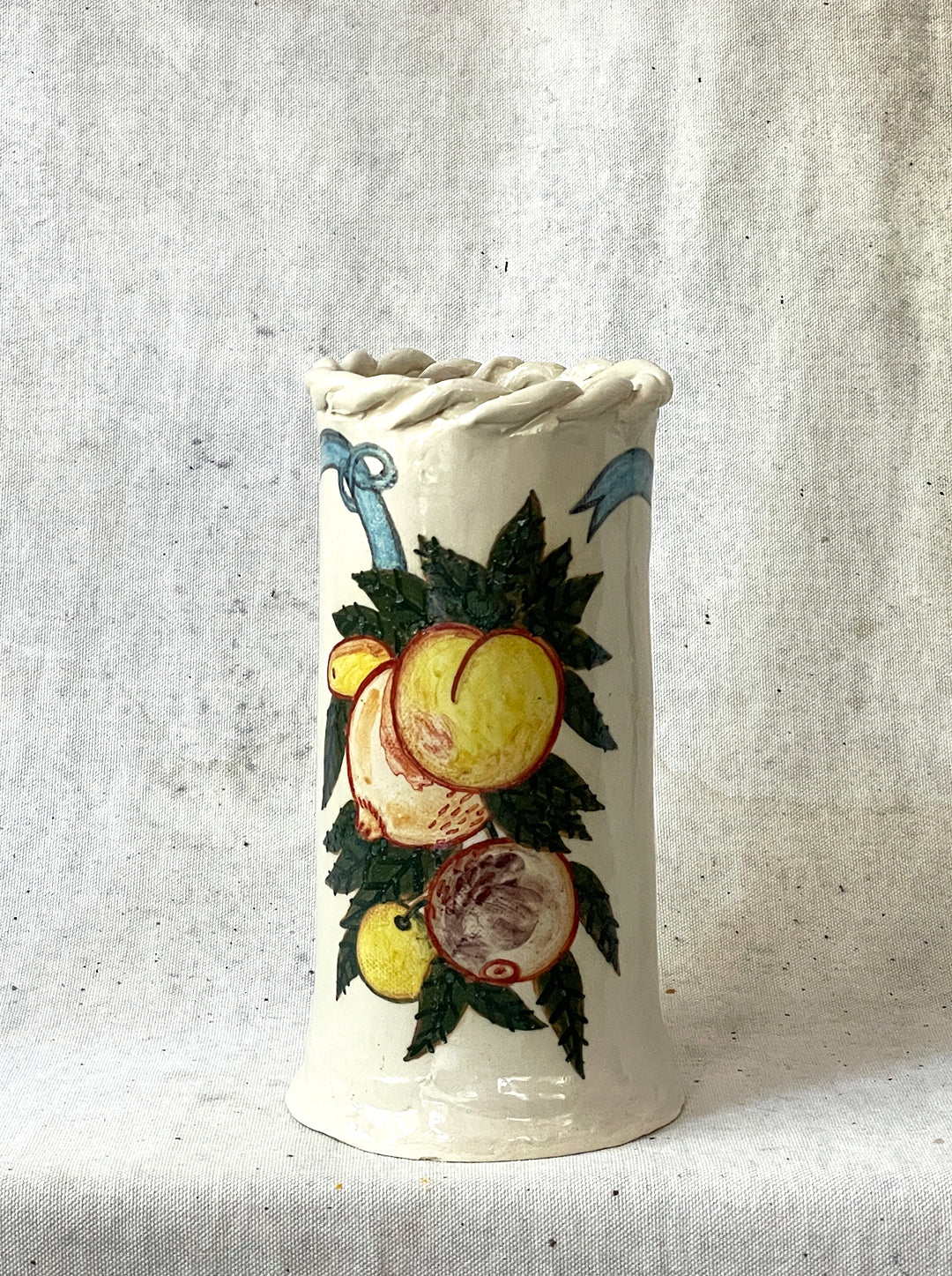 FRUITS AND RIBBON VASE NO. 2