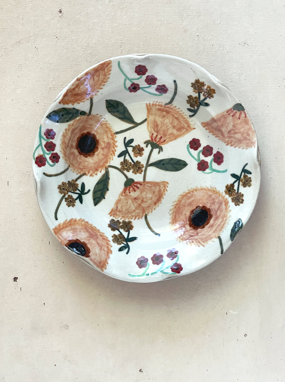 MIXED FLORAL VASE LOW BOWL NO. 1