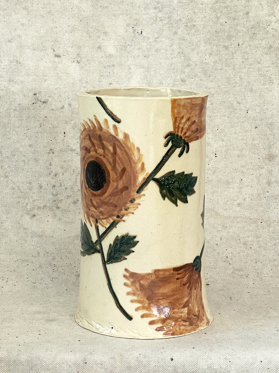 RUST FLORAL VASE