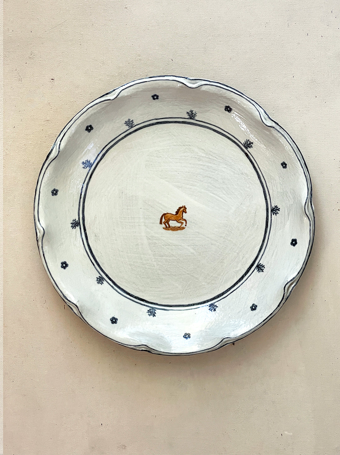 LARGE PLATTER WITH TINY HORSE NO. 2