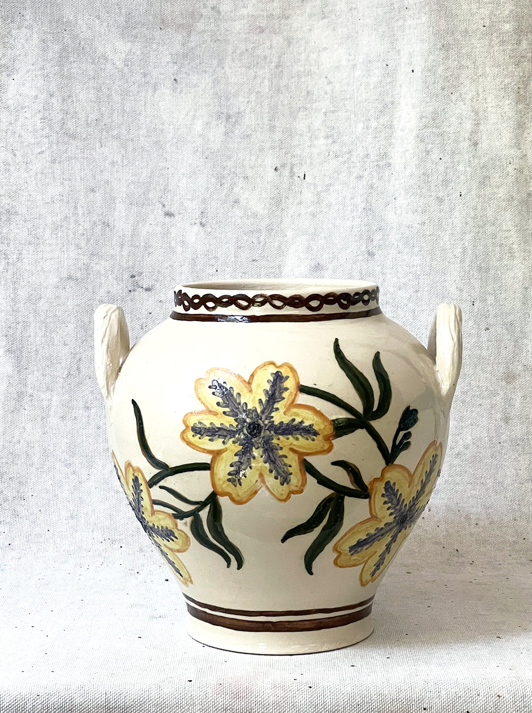 PAINTED TONGUE FLOWER JAR NO. 1