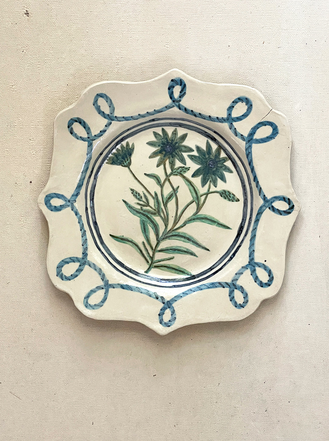 BLUE FLOWER PLATE- SECOND